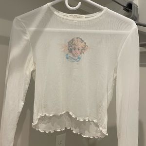 Urban Outfitters Mesh Cherub Top